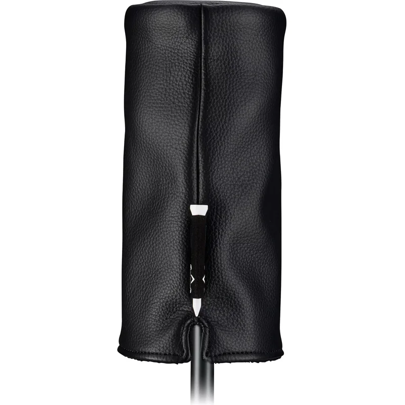 Lychee pattern black golf barrel shape driver wood blank 460 cc headcover cover with golf tee holders