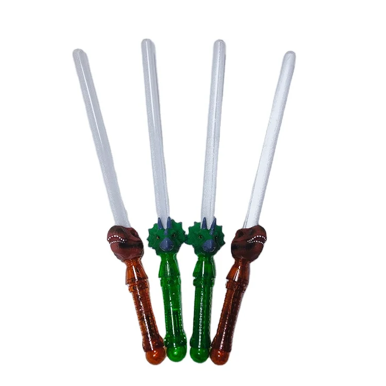 Wholesale dinosaur LED laser sword colorful music lightsaber for kids toy