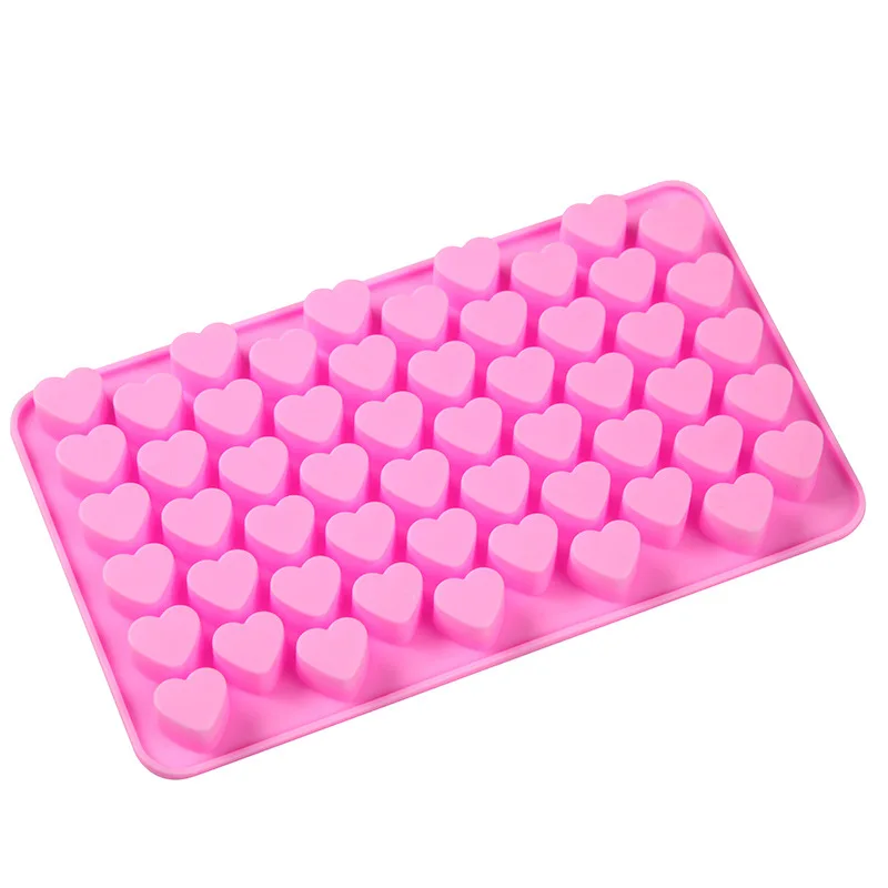 Hot Sale Wholesale Household Silica gel 55 pcs small love chocolate  love mold silica gel abrasive products bake tool