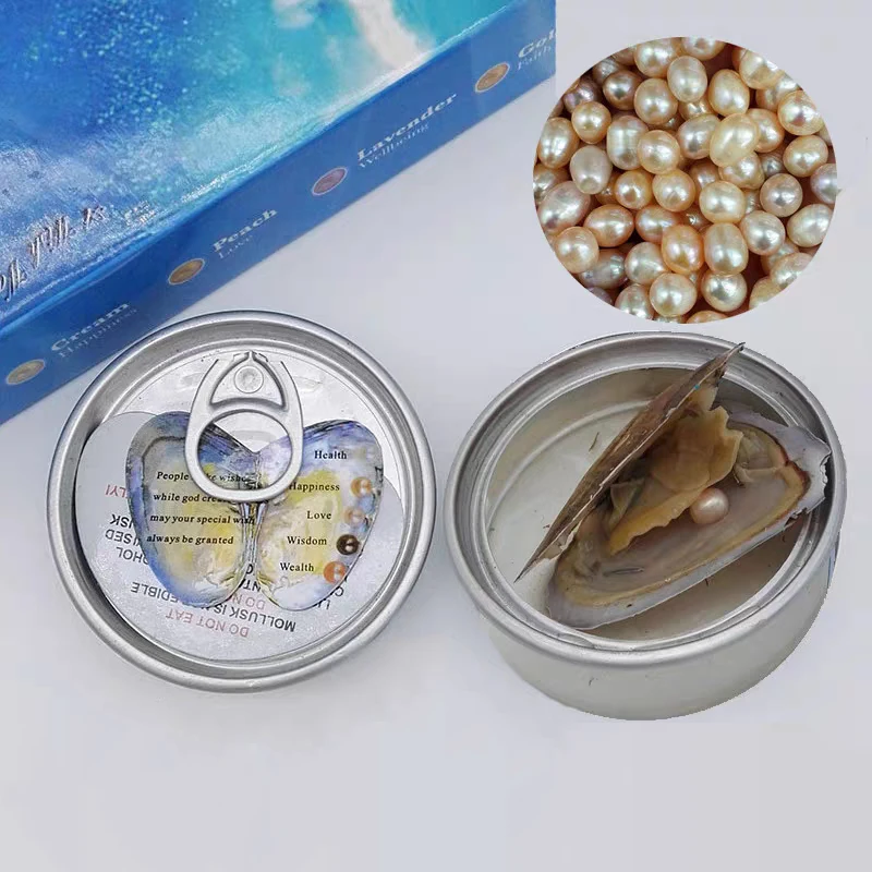 
wholesale cage wish pearl pendant necklace kit set freshwater pearl oyster gift set canned oysters pearls 
