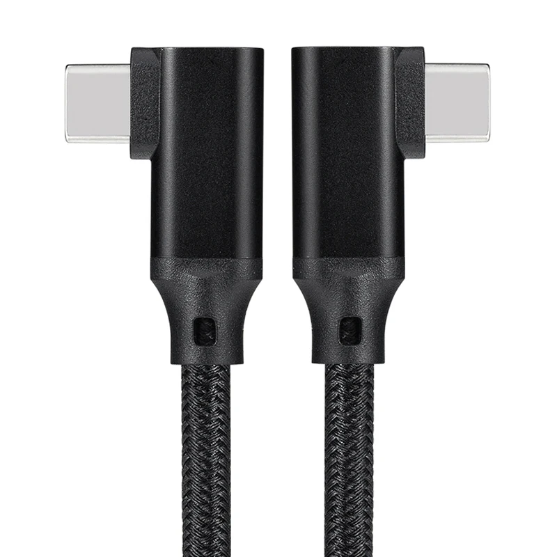 100W Power Delivery USB-C to USB-C Cable Right Angle for data and charger