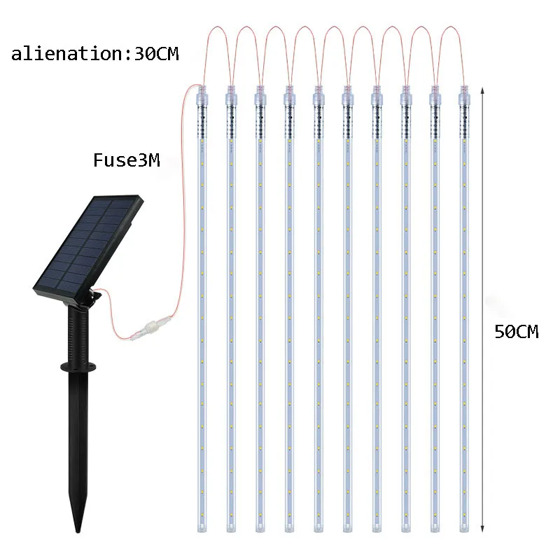 2023, Лидер продаж, водонепроницаемая Солнечная лампа для метеорного дождя, лампа для атмосферного освещения для сада, двора, виллы, улицы