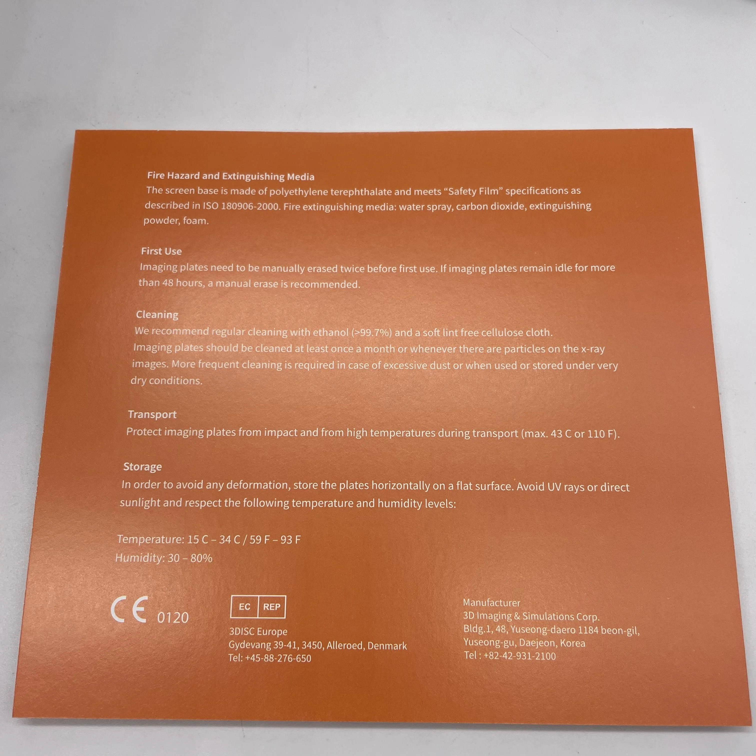 Лидер продаж стоматологическая фотография фосфорная пластина Размер 4