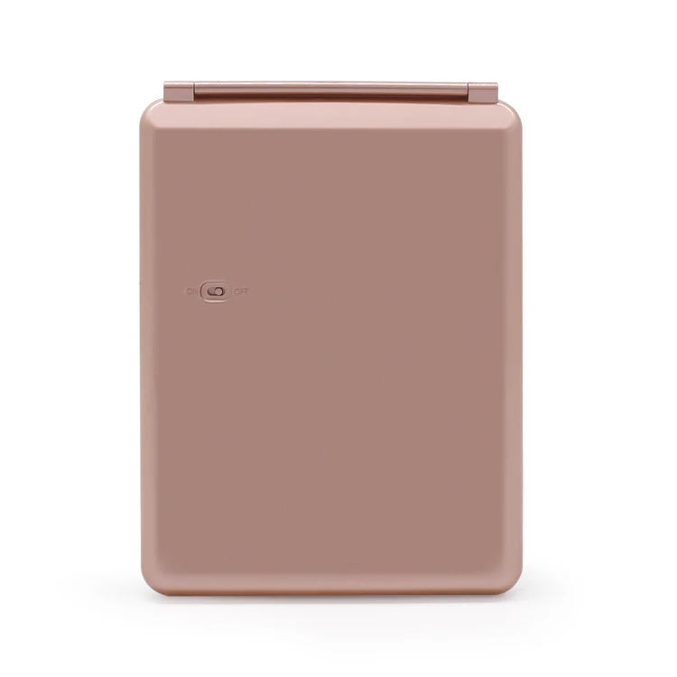 Rechargeable touch sensor mini ipad shape makeup light mirror travel mirror with foldable plastic cover