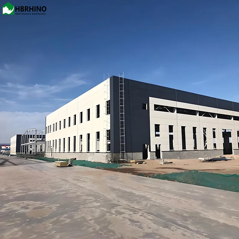 (EPS/PU/XPS/rock wool+) Sandwich Wall Panel Prefabricated Steel Structure Warehouse Prefabricated Warehouse Building