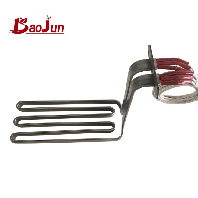 Flat tubular heater and fryer heating element