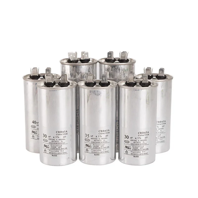 Capacitor Aluminium Shell For CBB65 Bulk Stock Electrolytic AC Capacitor 10uf 100uf 300v For Compressor