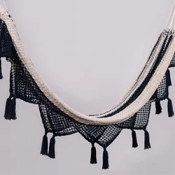 Double Large Cotton Rope Hand woven Hammock Outdoor Camping Seaview Hammock Cotton Rope Hammock