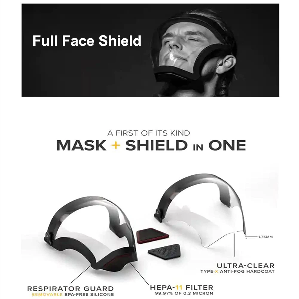face shield with glasses frame