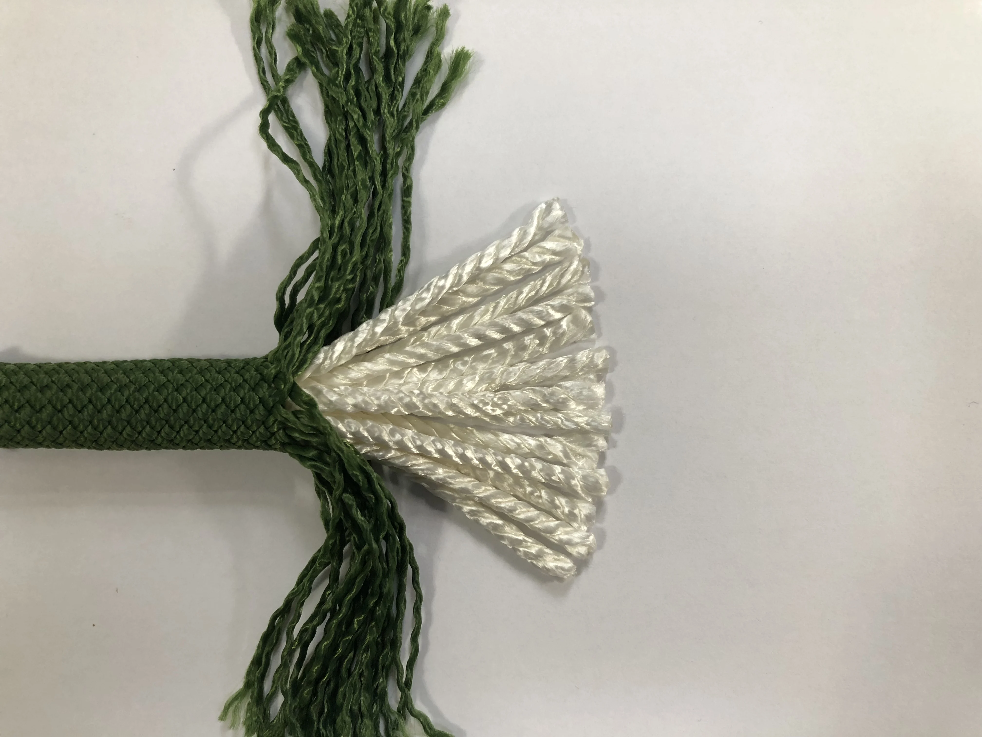9mm army green double Braided Nylon solid  Colorful Yacht Rope