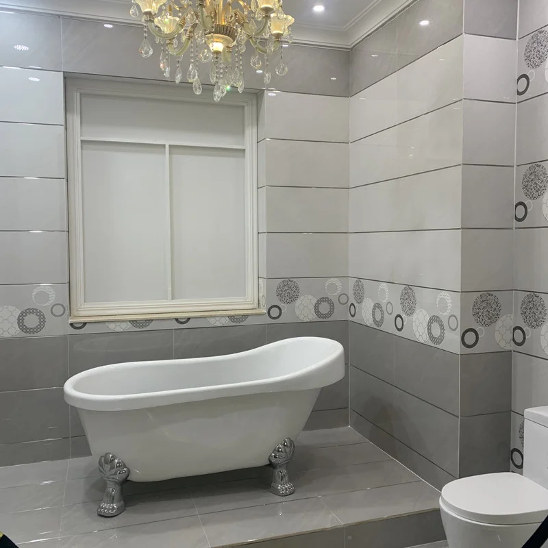 Golden line wall tiles Interior Shower and Bathroom Ceramic Wall Tile Design 30x60