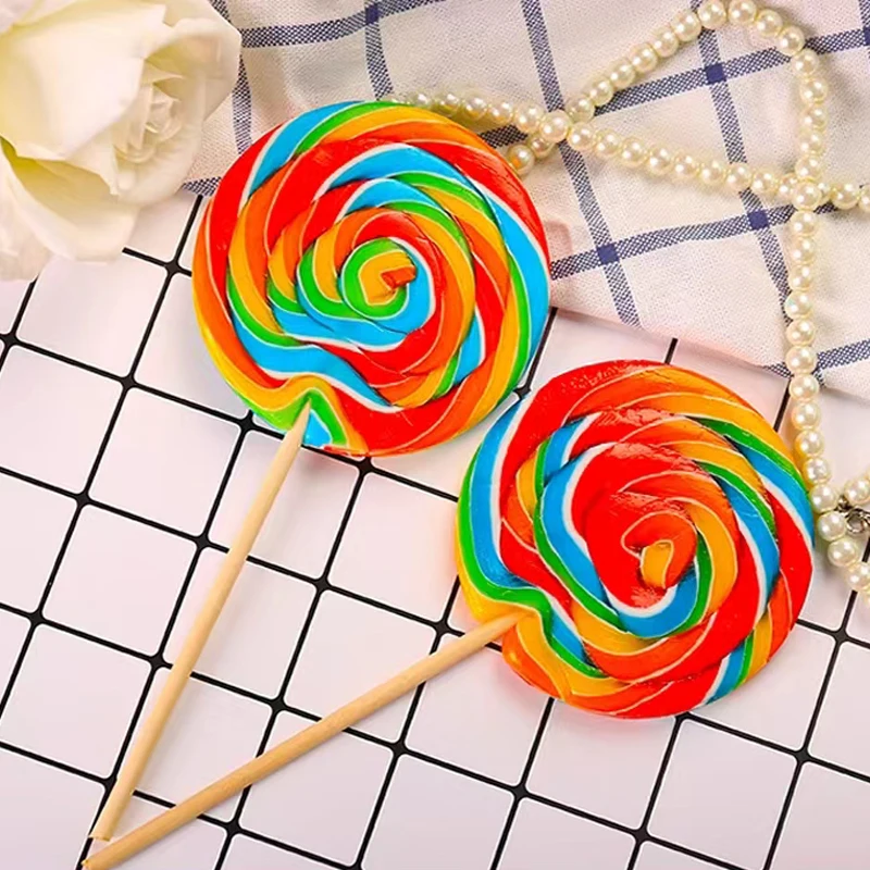 Wholesale Chinese snack colorful fruit lollipop sour and sweet hard candy healthy exotic sweets candy bar bulk candy 80g