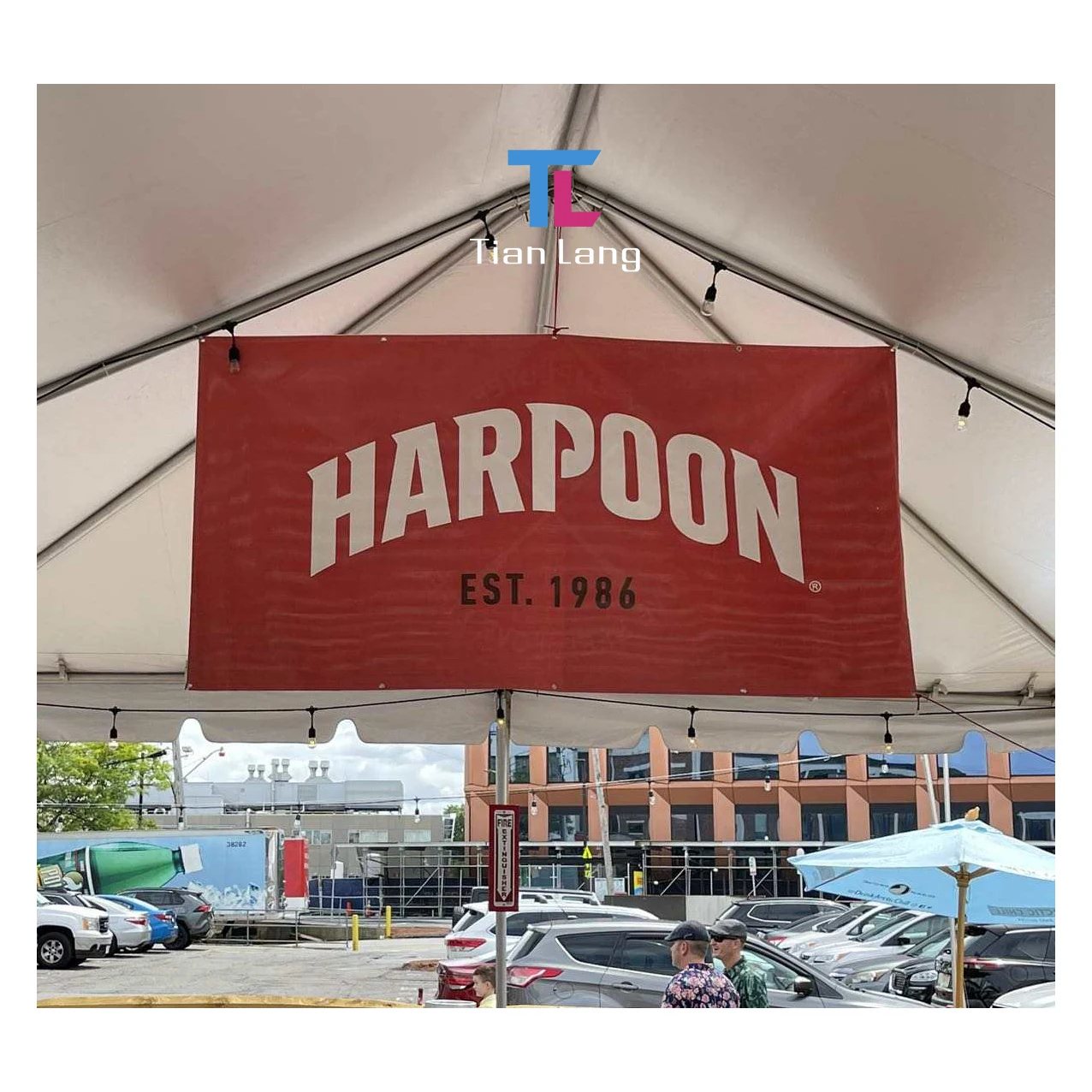 UV Double Side PrintingHanging Perforated PVC Vinyl Mesh Banner Fabric BannersFlexDouble-sided clip printed in black cloth
