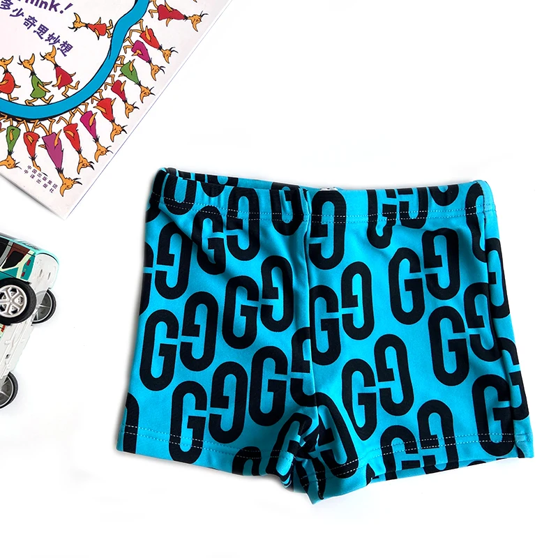 9 Months to 10 Years Children all over print Cute Print Kids String Short Swim Pant Baby Boy Swimwear