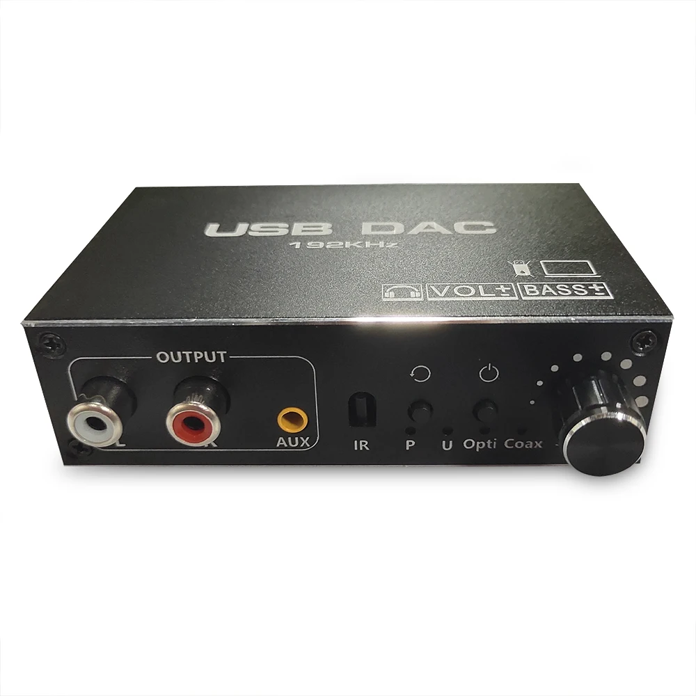 New 192KHZ USB DAC Digital to Analog Audio Converter Adapter Support USB to transmit PC-side player signal