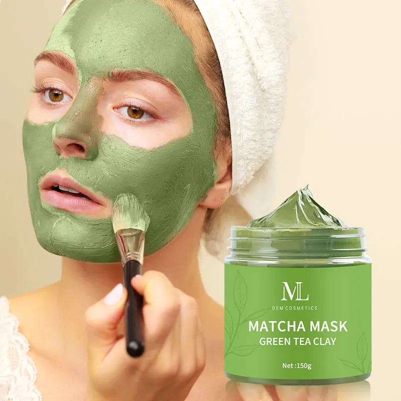 Face Skin Care Factory Custom Logo Matcha Mud Clay Mask 150g Korean Organic Green Tea Clay Mask Private Label