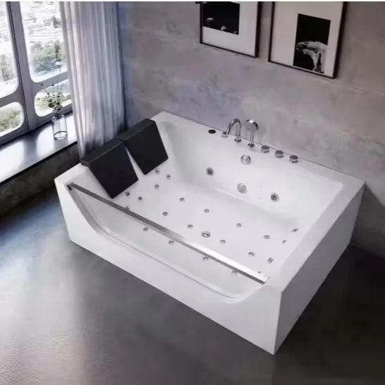 Freestanding Acrylic Whirlpool Massage Bathtub Double Person Used Cheap Massage Bath Tub