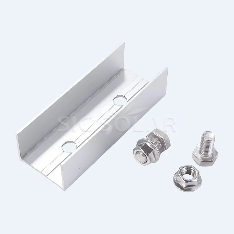 Solar rail splice 40x40 aluminum rail connector pv aluminum track