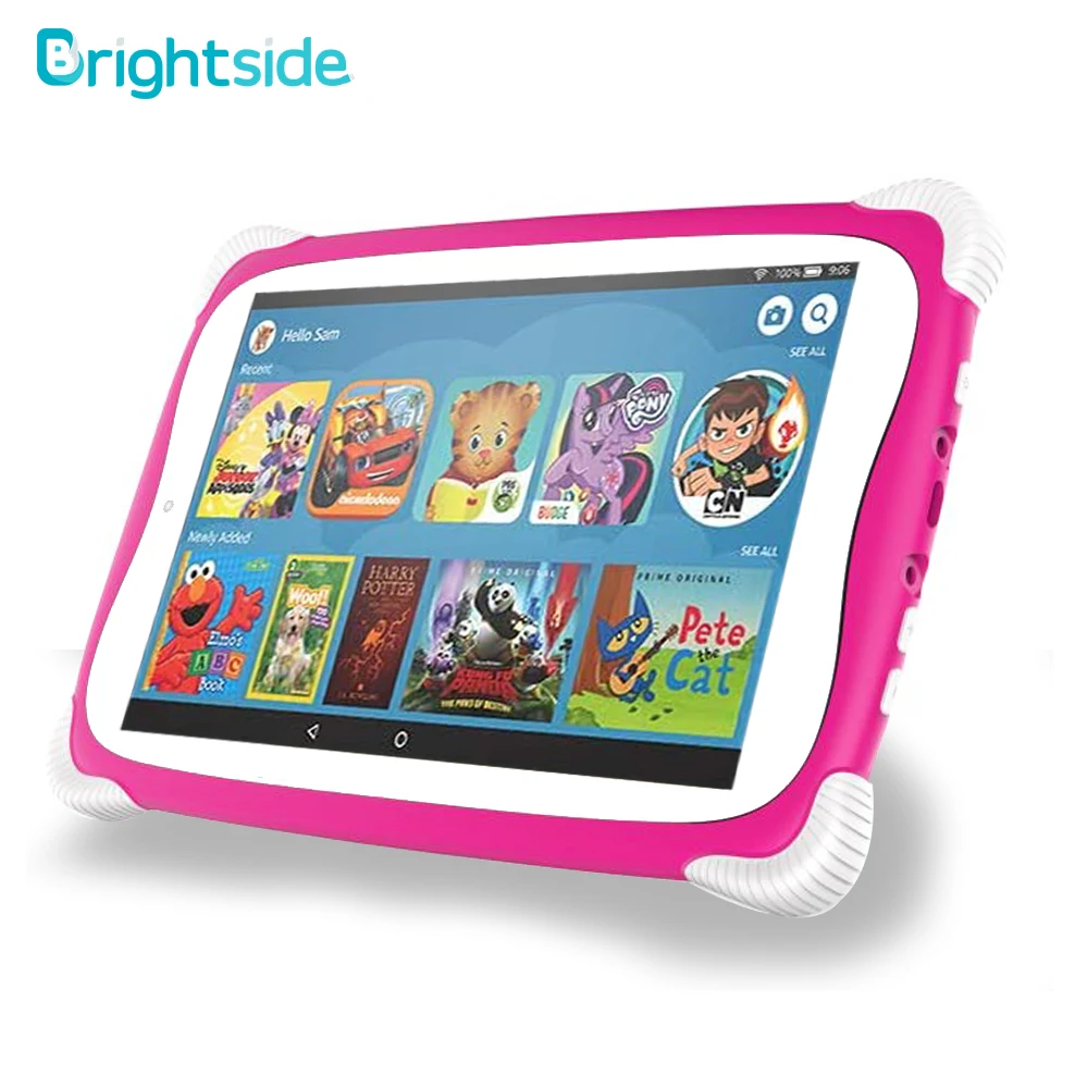 Brightside Android 10 Allwinner A50 Quad Core 7 inch kids tablet with case for education