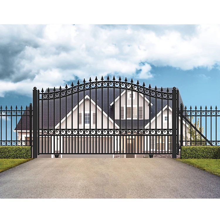 House villa latest arch steel main gates door designs photos catalogue modern beautiful iron pipe grill gate design