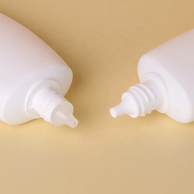 New Design OEM 40ml 70ml Suncream Package PP Plastic Oval Dody Lotion Bottle Cosmetic Container Sunscreen Sunblock Bottle