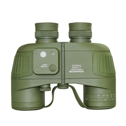 10x50 Binoculars Telescope BaK-4 Optical Grass Roof Prism High-Definition Waterproof Night Vision Ranging Compass Telescope