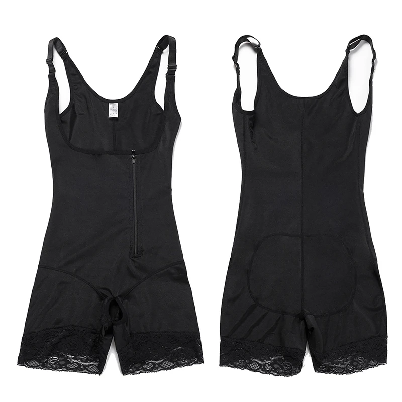 Latex Bodysuit Shapewear butt lift underwear Tummy Control Side Zipper Open Bust Women Butt Lifter Shapewear Full Body Shapers