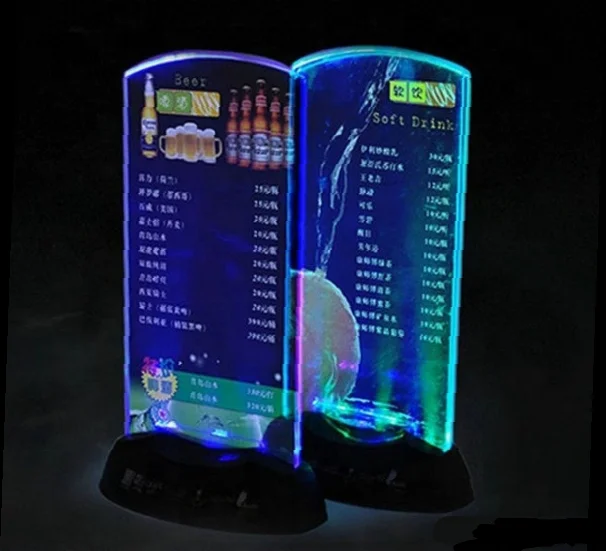 2021 New Restaurant led menu cover, restaurant menu holder Display LED Menu Holder