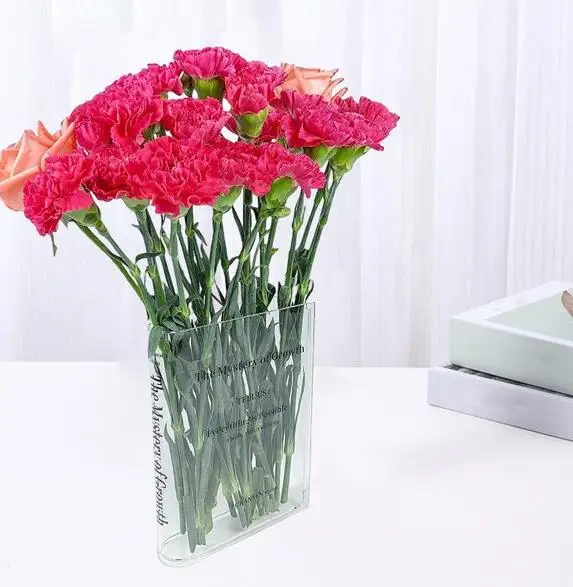 Clear Flower Box Bouquet Creative Fashion Design  Acrylic Vase Holder