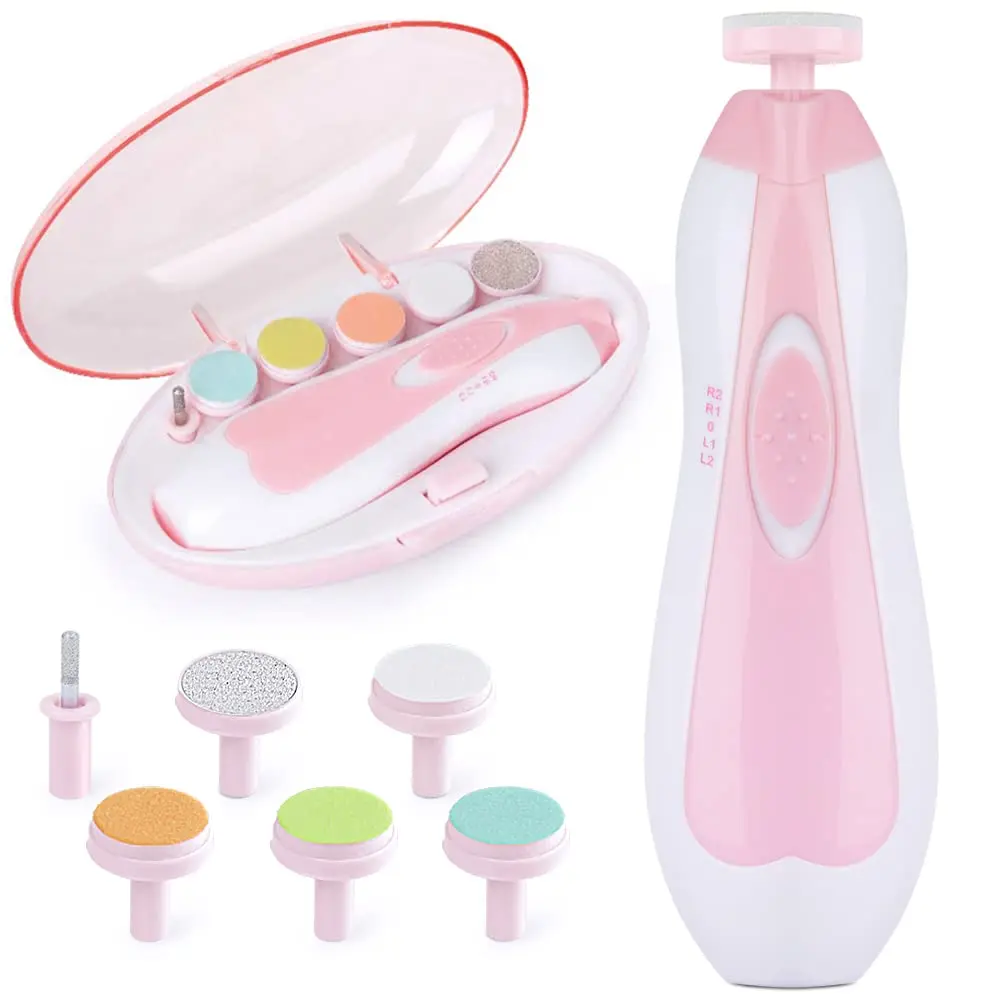 Cheap Electric Nail File Drill for Baby No Sharp Claws Hurt, 6 in 1 Safety Cutter Trimmer Clipper for Toes and Fingers