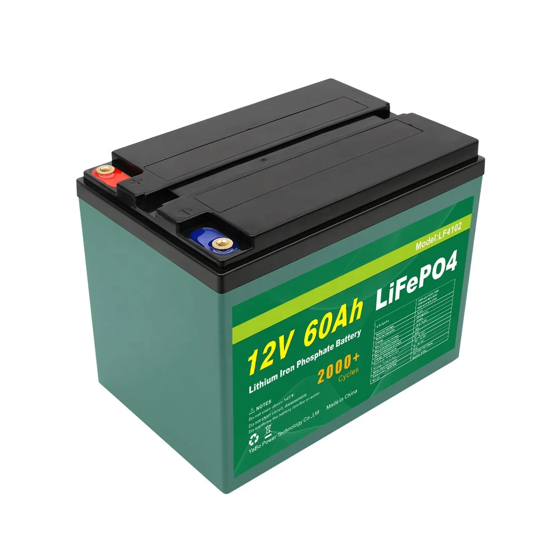 
High Quality Rechargeable 4S10P Deep Cycle Solar Lithium 12V 60Ah LiFePO4 Battery 