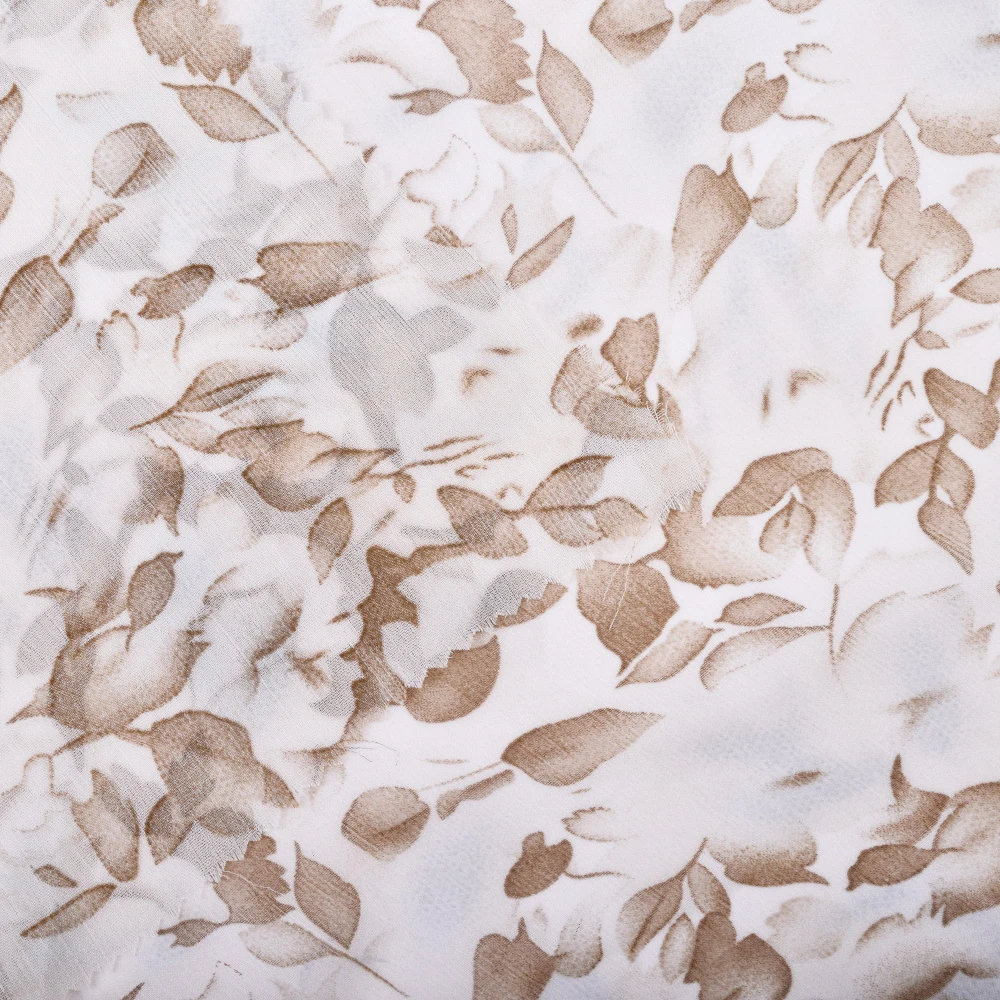Elegant style gentle beautiful flower pattern printed soft 100% polyester chiffon fabric for dress