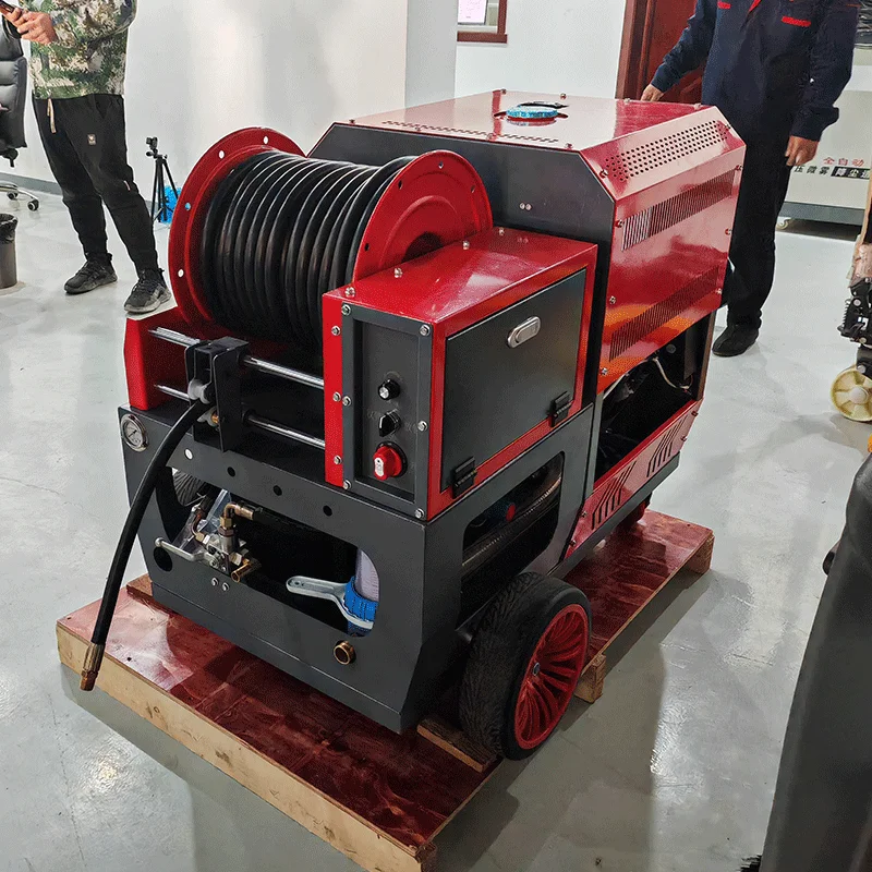 37hp двухцилиндровый бензиновый канализационный Промышленный очиститель для трубопроводов Очиститель высокого давления новое состояние Дистанционно управляемый