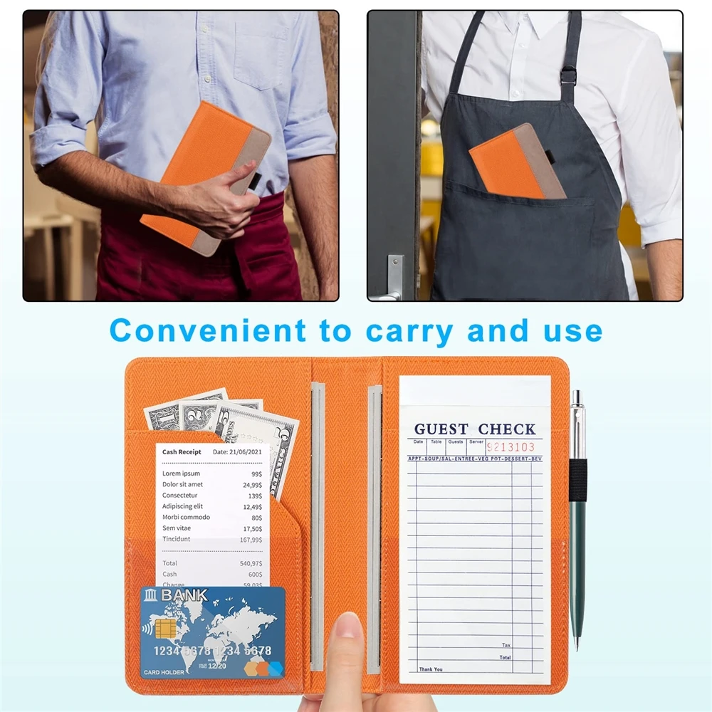 Manufactory Direct Bill Folder Hotels Restaurants Server Book And Waiter Waitress Organizer For Waitstaff Check Presenter