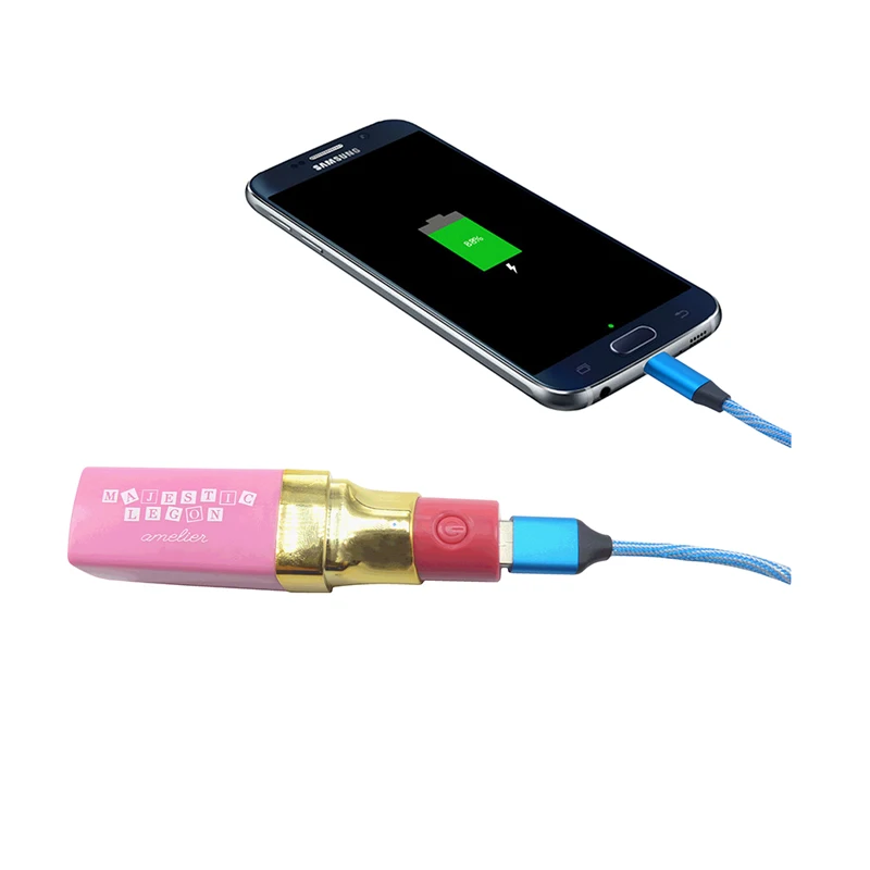 Universal 3350mAh Lipstick Power Bank for Cell Phone