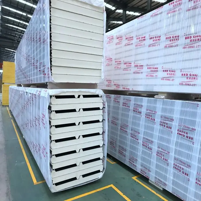 Polyurethane Prefab PU Sandwich Panel Fire-proof sound proof Heat Insulated Panels cold room Panel