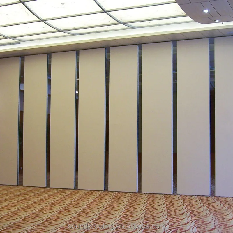 Hotel Customizable Temporary Mobile Divider Sliding Folding Wooden Acoustic Movable Wall Partitioning