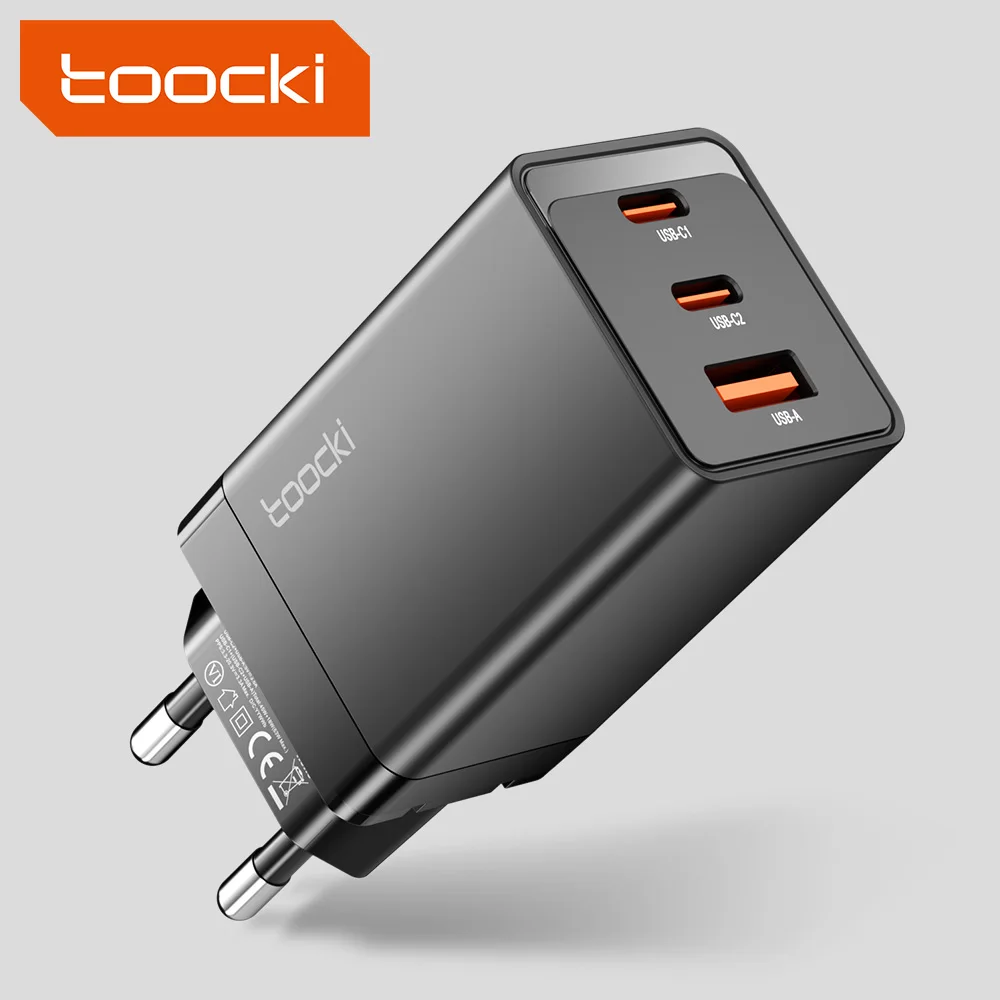 Toocki Pd 65W 67W EU UK KR Qc3.0 Mobile Phone Charger Usb C Quick Fast Charge Adapter 65W GaN Charger