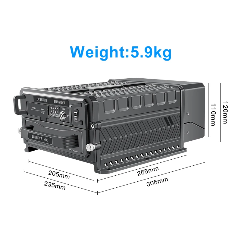 Train 16 channel hard disk recorder high-definition video monitoring system, 8-channel AHD+8-channel IPC support 4G&5G remote
