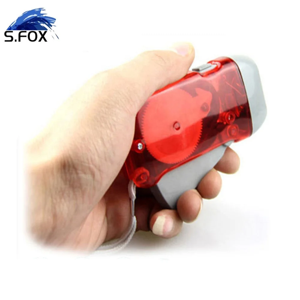 Outdoor Camping Emergency Flashlight Key Ring Mini Keychain Squeeze Light Micro LED Dynamo Flashlight