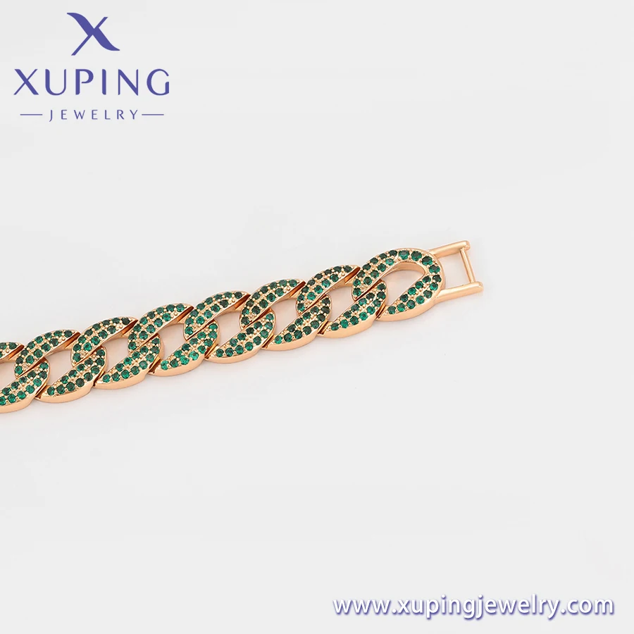 A00327947 xuping ювелирные изделия Европа Япония и Южная Корея Продажа новый полный зеленый Алмазный браслет хип-хоп популярный