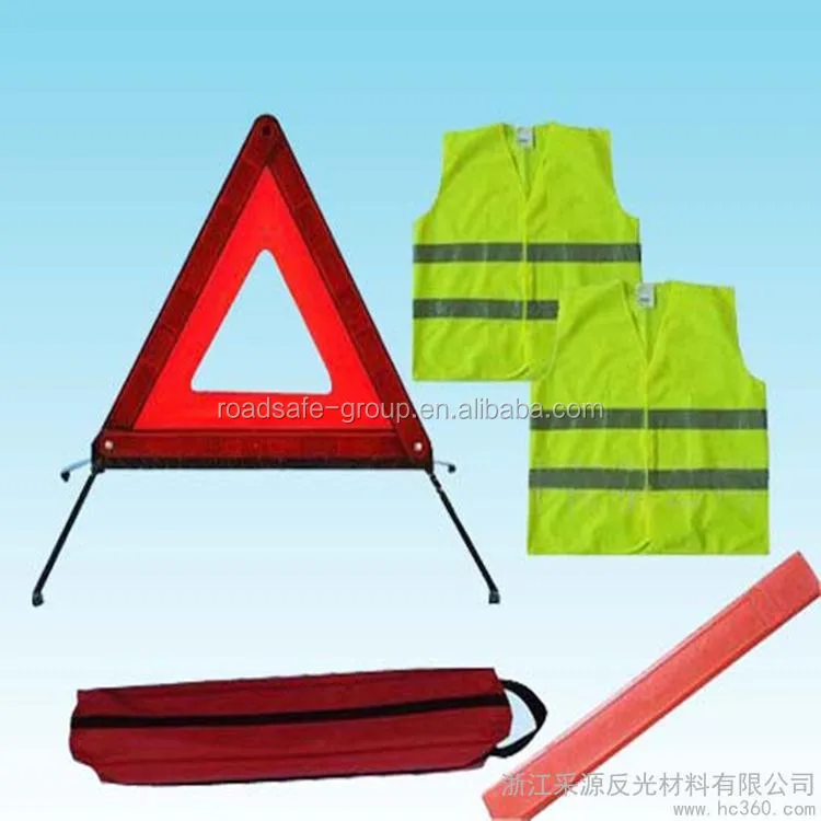 Road Warning triangle for Car emergency hazard safety reflective caution warning triangle sign reflector for vehicles