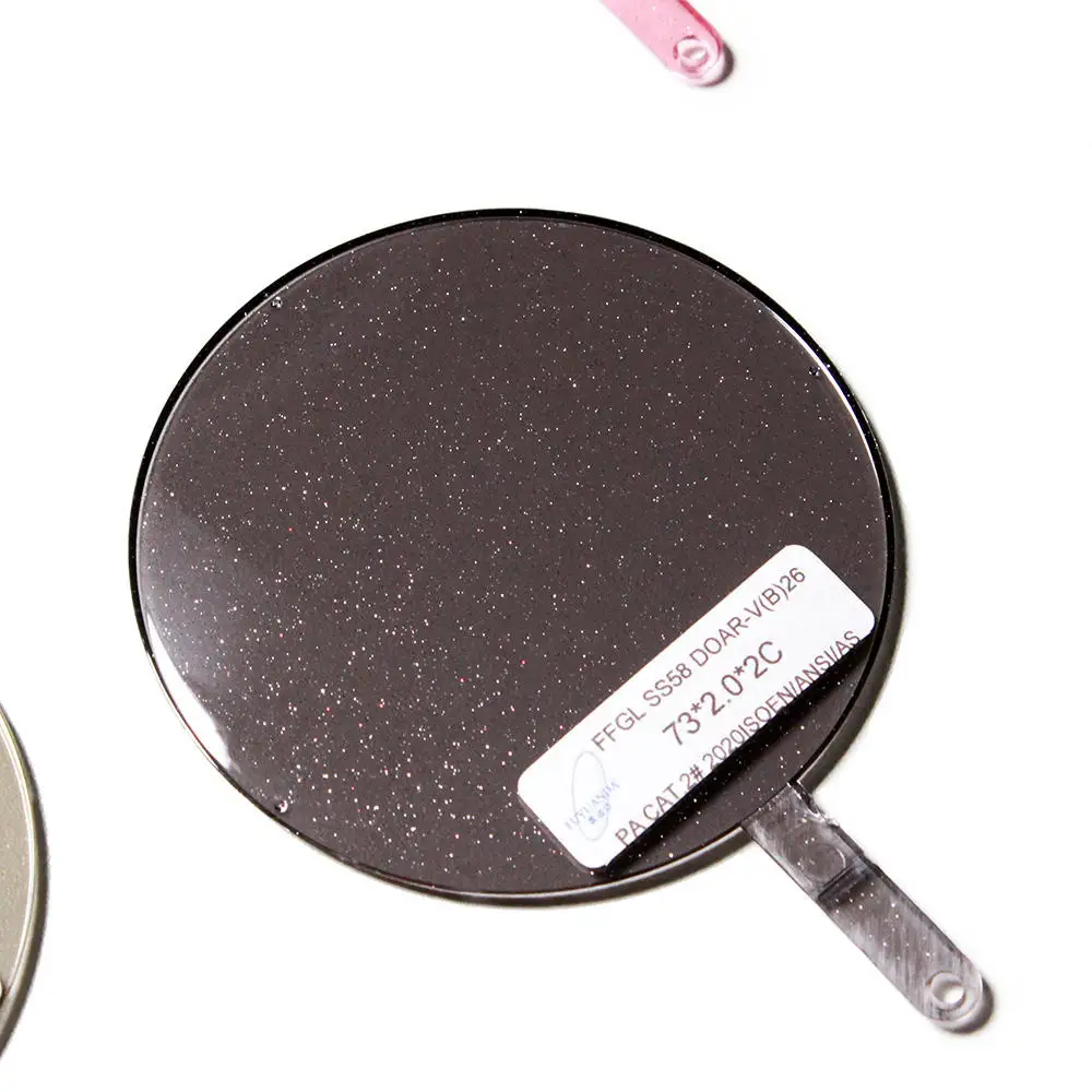 2024 Custom Silver Glitter Pink Coating Lenses Circle Lens Fashion Sunglasses Lens