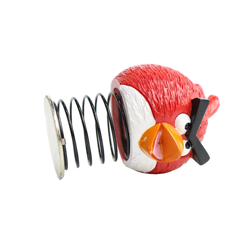 Custom Shaking Head Spring Birds Red Figurine For Car Dash Board Decorations Cute And Interesting Angry