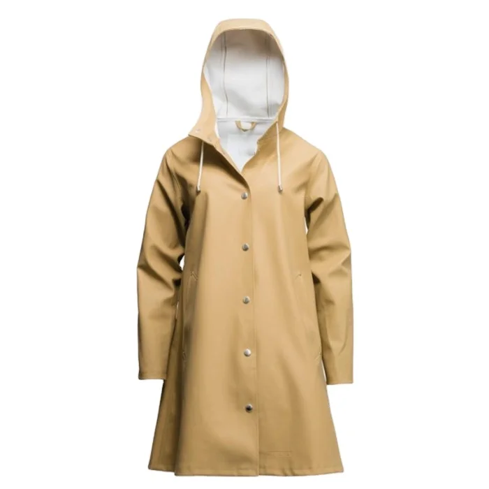 OEM ODM lightweight hooded PU jacket rain waterproof raincoat outdoor men lady women trench coat women