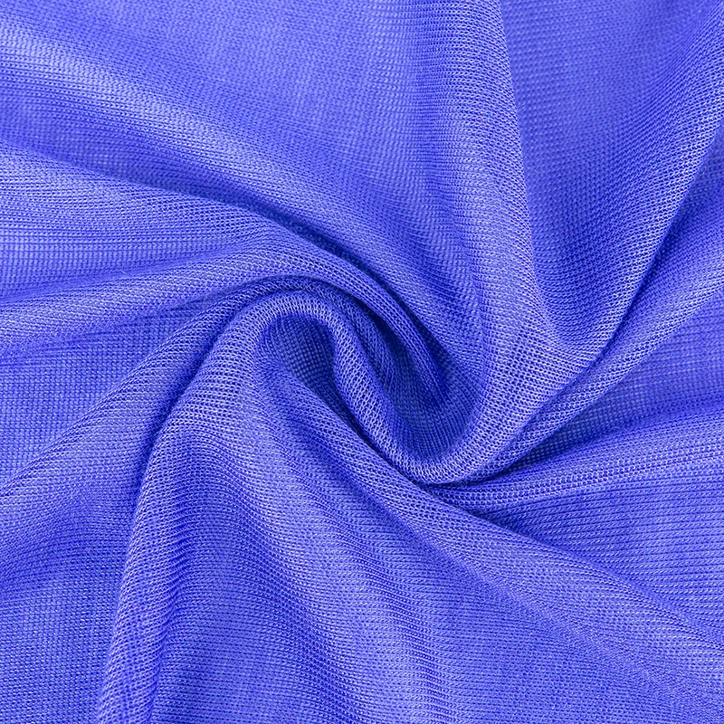 High color fastness Eco-friendly Degradable material Tencel 1*1 Rib fabric for Base shirt Undershirt Skirt  Fashionable dress