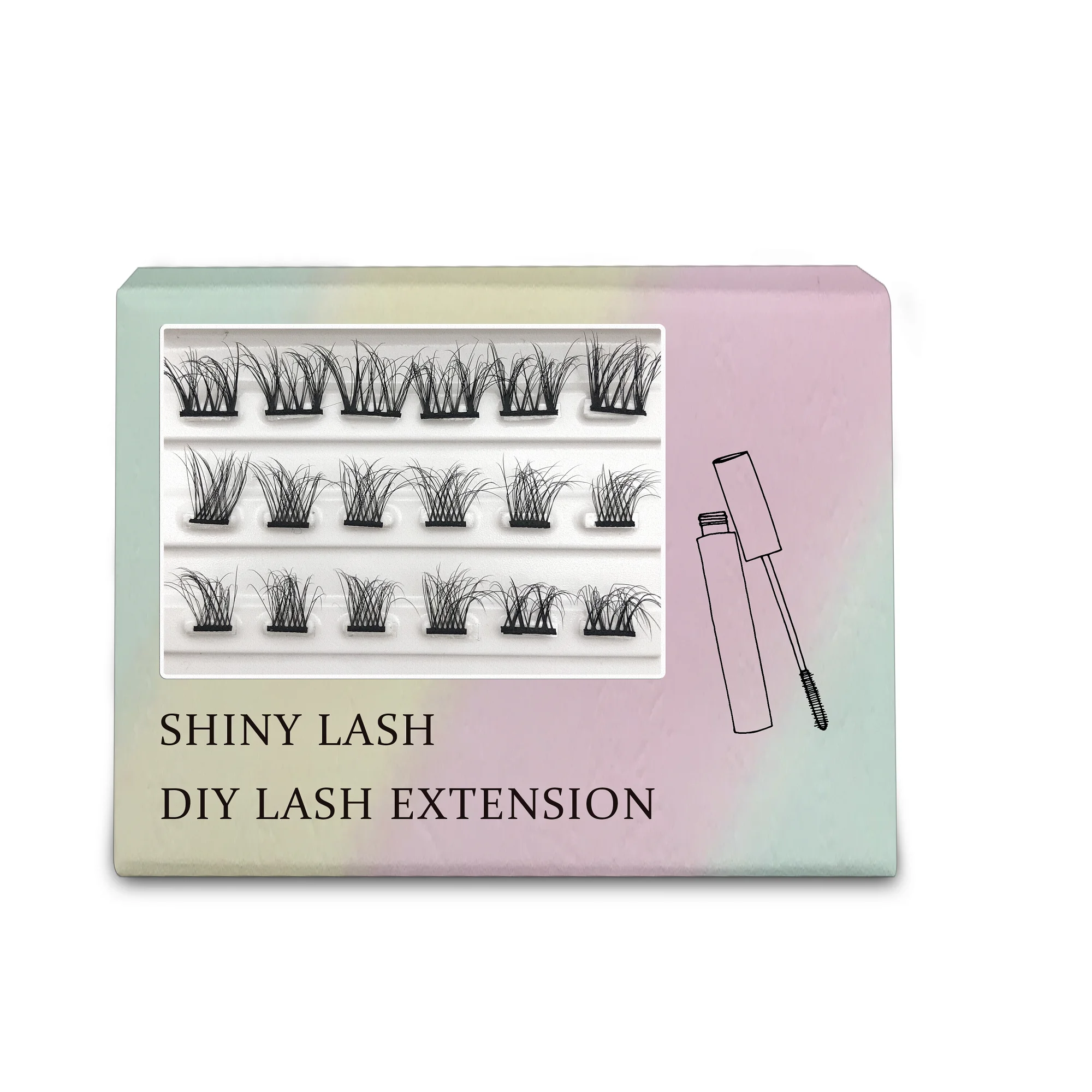 2022 newest  Custom Bond Seal Complete Set Private Label Custom 10 15 Days Diy Segment Eyelash Extensions Kit
