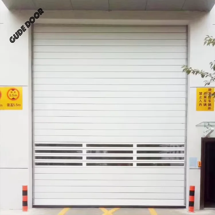 High-Speed Aluminum Alloy Shutter Door Fast Rolling S-Type Lifting Mode Spiral Track Security Foldable Decorative Garages Villas