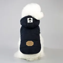 dog clothes autumn winter European and American manufacturers moustache two legs cotton-padded clothes