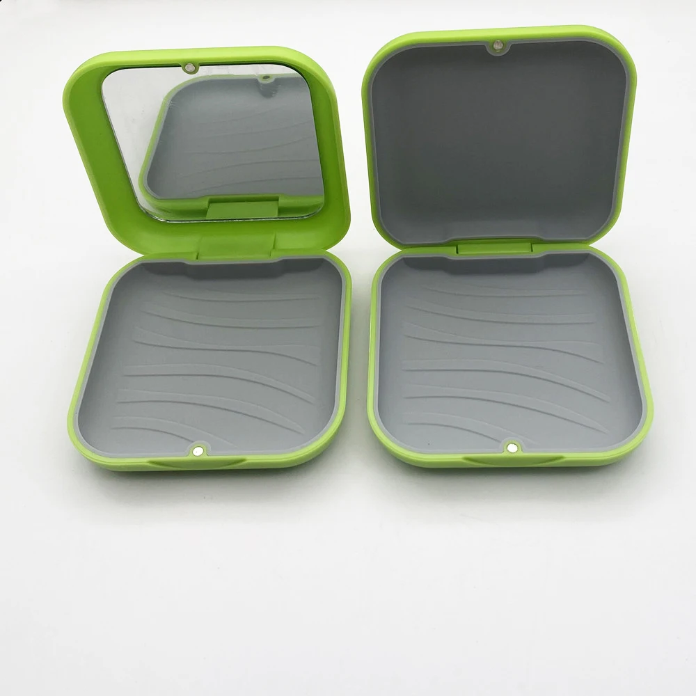 Aligner Retainer Case Denture Case Orthodontic with Magnetic,Food grade silicone Pad mat